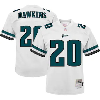 youth mitchell and ness brian dawkins white philadelphia ea